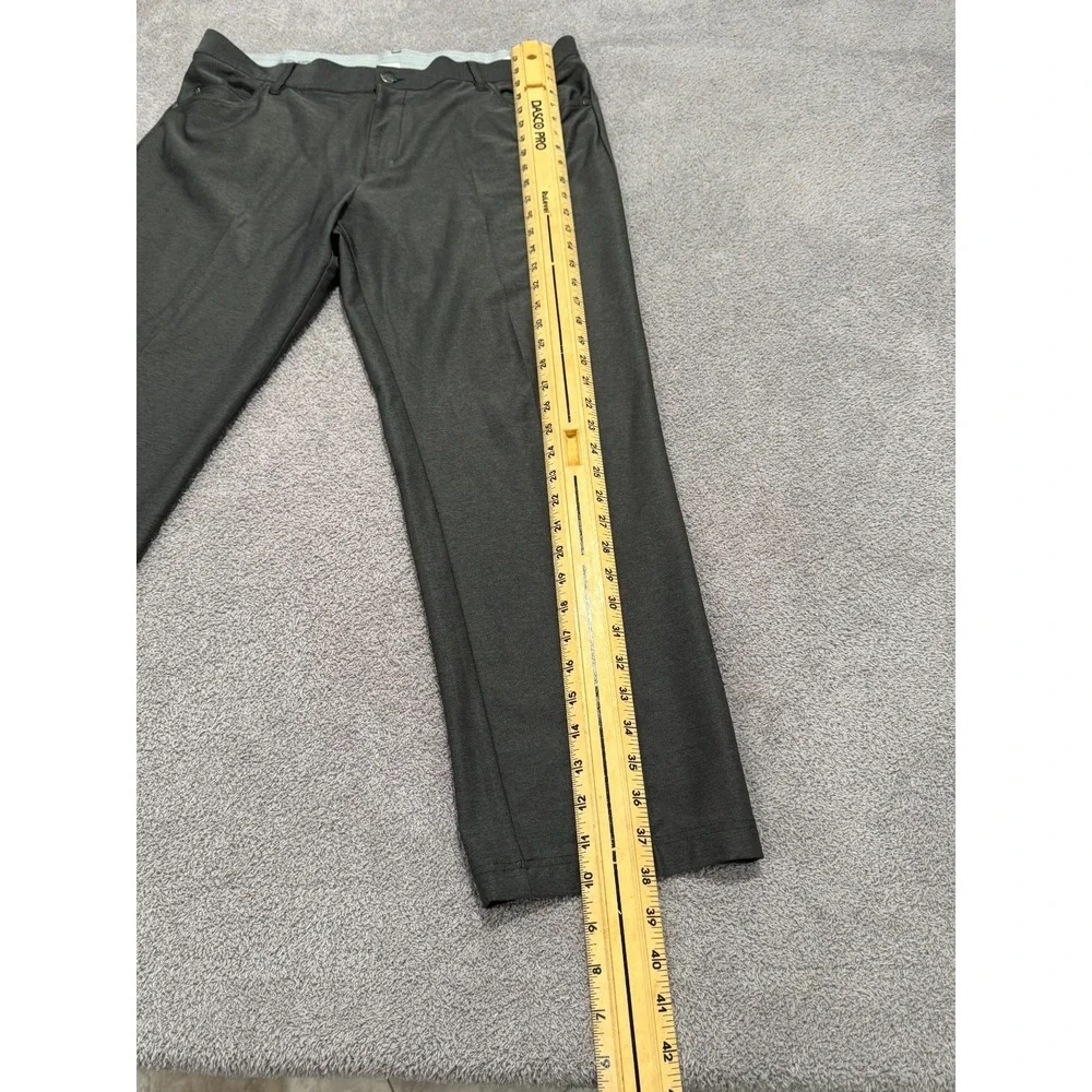 Adidas Golf Pants Men's 36x30 Gray Stretch Trousers Activewear Casual Flat Front